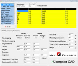 Creo Elements Direct SheetMetal Kalkulator